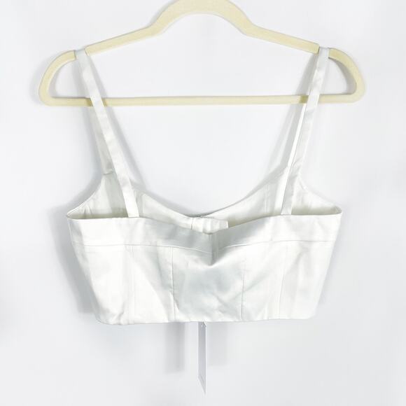 Lovers & Friends Troy Crop Top White Sleeveless Tank Corset‎ Bustier Sz S - Picture 12 of 12